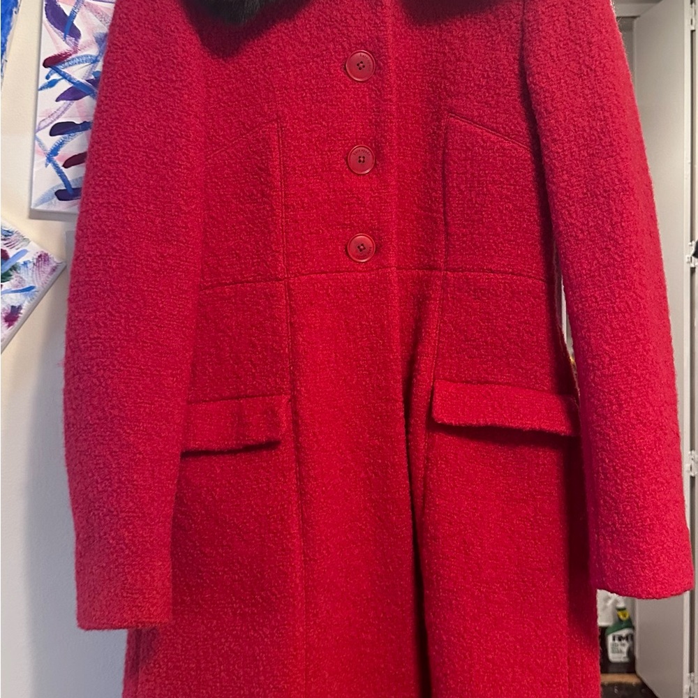 Kate Spade Red Teddy Jacket Vibrant and Cozy